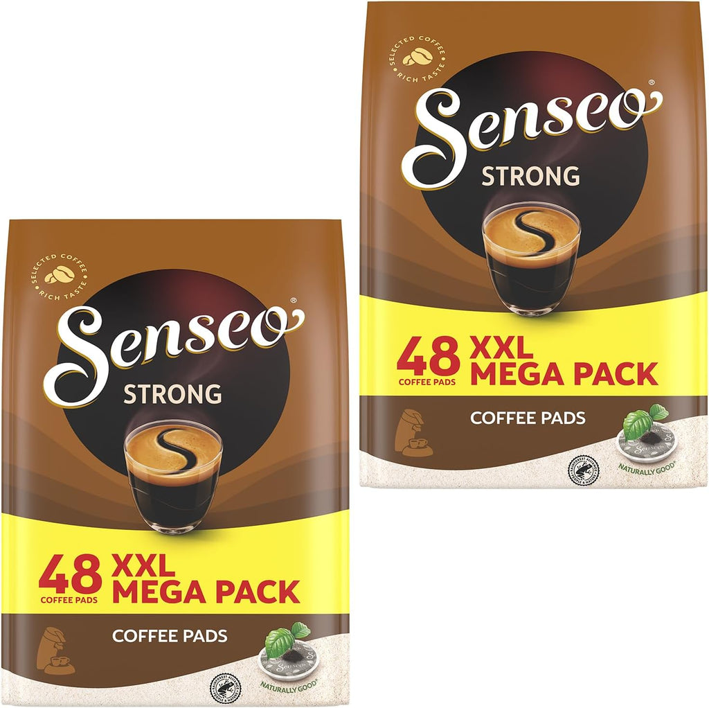 Senseo Strong Roast Coffee Pods – 48 Count (2 Packs) – Full-Bodied Dark Roast Flavor – Single-Serve Coffee Pads Compatible with Senseo Machines