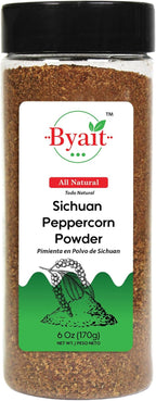 Byait Sichuan Peppercorn Powder 6 Oz, Fine Ground Szechuan Pepper for Numbing and Tingling Taste, Premium Quality for Cooking, Seasoning, and Flavoring