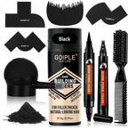 Beard Pencil Filler for Man Water Proof Beard Pen & Beard Brush Long Lasting Coverage Natural Finish - Black Hair Fiber Enhancements Barber Spray - Male Mustache Repair Shape Enhance Card Facial Hair