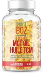 Dr. Boz - C8:C10 MCT Oil Supplement (330 Softgels) - Doctor Approved - Natural Energy & Mental Focus - Increases Ketones - Made from Pure Coconut Oil - Made in The USA - Self Care