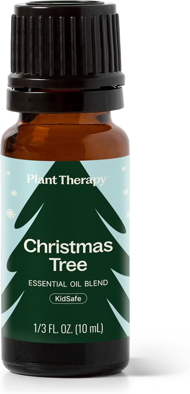 Plant Therapy Christmas Tree Holiday Essential Oil Blend, for Essential Oil Diffuser, DIY Candles, Room Spray, Bath Salts, Gifts & More, 100% Pure, Undiluted, Natural, 10 mL (1/3 oz)