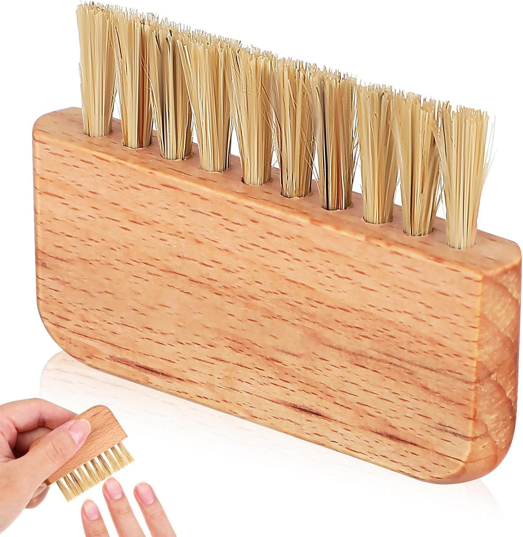 FRCOLOR Wooden Nail Brush with Dense Bristles for Effective Fingernail and Toenail Cleaning Comfortable Polished Handle Pedicure Manicure Scrubbing Tool for Home Professional Use