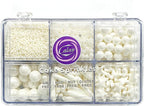 Homipooty Edible White Pearl Sugar Sprinkles 130g/4.58oz White Pearl Star Sprinkles For Cake Decorations Wedding，Cookies，Ice Cream, Cupcake Toppers, Halloween Christmas Supplies