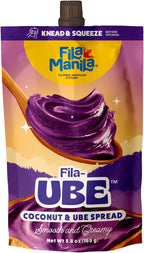 Fila Manila Ube Coconut Spread Purple Yam As Seen on Shark Tank - Award-Winning 5.8 OZ Pouch, Vegan, Gluten Free, Dairy Free, No Red 3, No Red 40, No Ube Extract, No Artificial Colors, Real Philippine Ube (1 Pack)