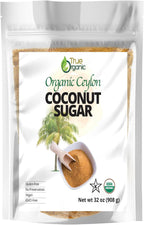 True Organic Coconut Sugar 2 Pounds – Certified Organic, USDA & Kosher Certified, Pure Ceylon Premium Quality