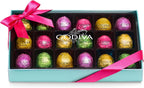 Godiva Chocolate Easter Egg Gift Box, Assorted Milk & Dark Chocolate Mini Eggs, Foil-Wrapped Gourmet Easter Chocolate Gifts, Kosher, 18 Pc