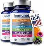 Immuneti Advanced Immune Support – Doctor Formulated 6-in-1 Daily Immunity Supplement – Made in USA – With Vitamin C, D3, Zinc, Elderberry, Garlic & Echinacea - Vital Nutrients & Antioxidants (2)