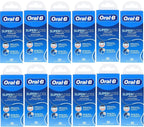 Oral-B Super Floss Pre-Cut Mint Strands,Threaders 50 Count per Pack, Pack of 12