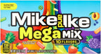 Mike & Ike Mega Mix 10 Flavors Chewy Flavored Candy 5 Oz Theater Box, Assorted Fruit, 12 Count