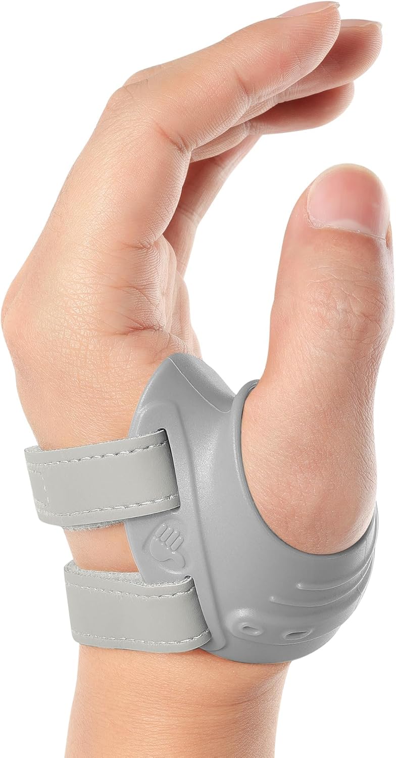 FORTEMOTUS CMC Thumb Brace, Upgrade Thumb Splint for CMC Joint Pain Relief and Support, Osteoarthritis, Tendonitis, Arthritis, CMC Joint Thumb Arthritis Brace: for Women Men(Grey, Left Hand, Medium)