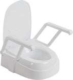 Drive Medical PreserveTech Universal Raised Toilet Seat with Handles, White
