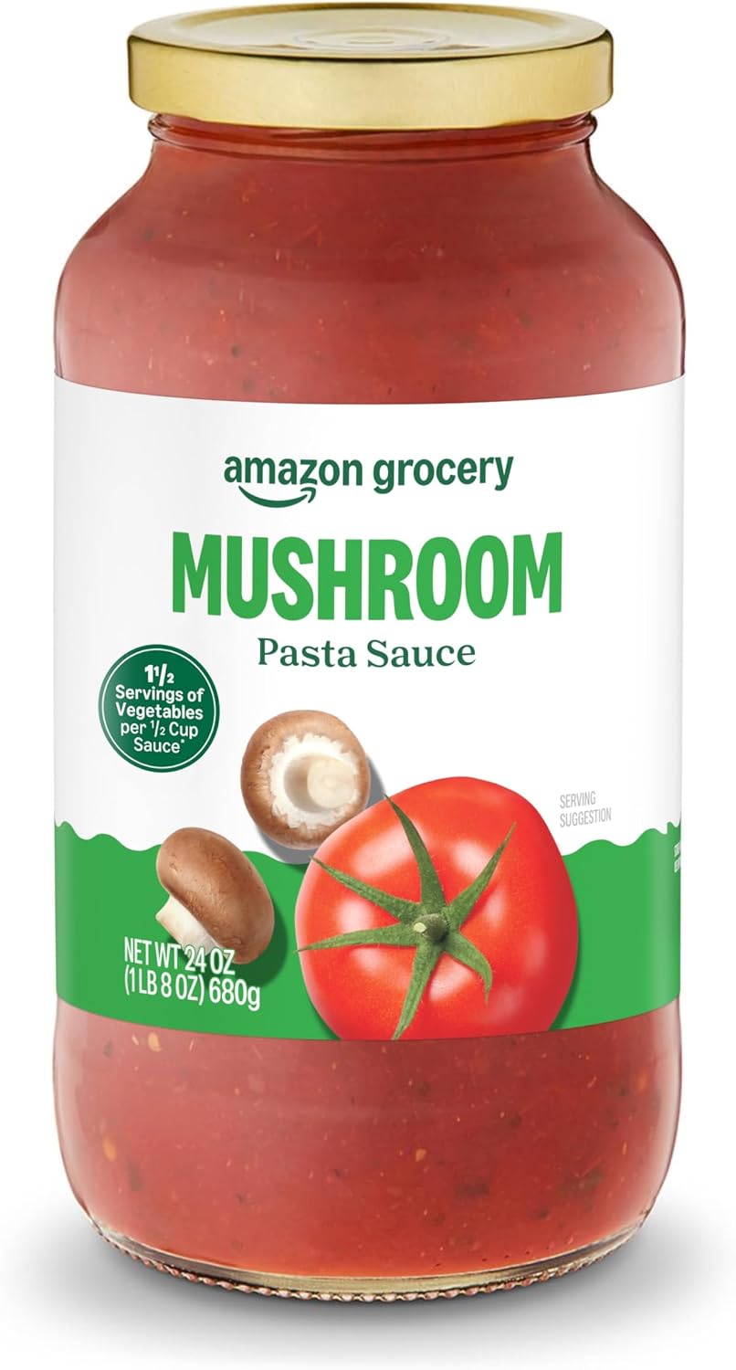 Amazon Grocery, Mushroom Pasta Sauce, 24 Oz