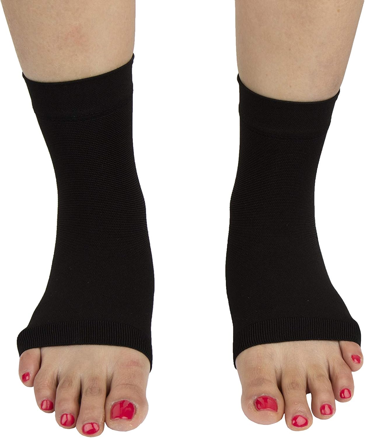 PRO 11 WELLBEING- Men And Women's Compression Ankle Sleeves (Black, Large)