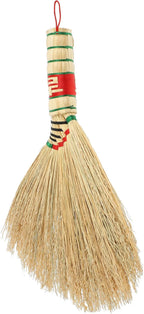 Ciieeo Handheld Mini Broom Small Desktop Cleaning Broom Handmade Sorghum Straw Traditional Kitchen Dust Brush for Home and Office Use