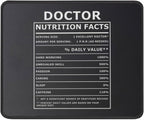 Funny Sarcastic Doctor Nutritional Facts Mouse Pad - Thank You Appreciation Gifts for Doctors - Birthday Gift Ideas for Physician, Medical Graduate - 9.5 in Mousepads