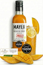 Mayer Mango Syrup for Drinks, Award-Winner, Premium Hungarian Fruit Syrup for Cocktails, Smoothies, Lemonade, Desserts - Crafted with 100% Real Fruits - Rich Taste, No Artificial Flavor, No Additives -Award Winning Artisanal Beverage 16 Oz, 1Pack