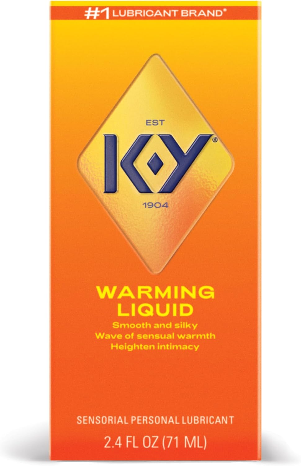 K-Y Warming Lube for Sex, Sensorial Personal Lubricant Liquid, New Improved Formula Compatible with Condoms, 2.4 Fl Oz