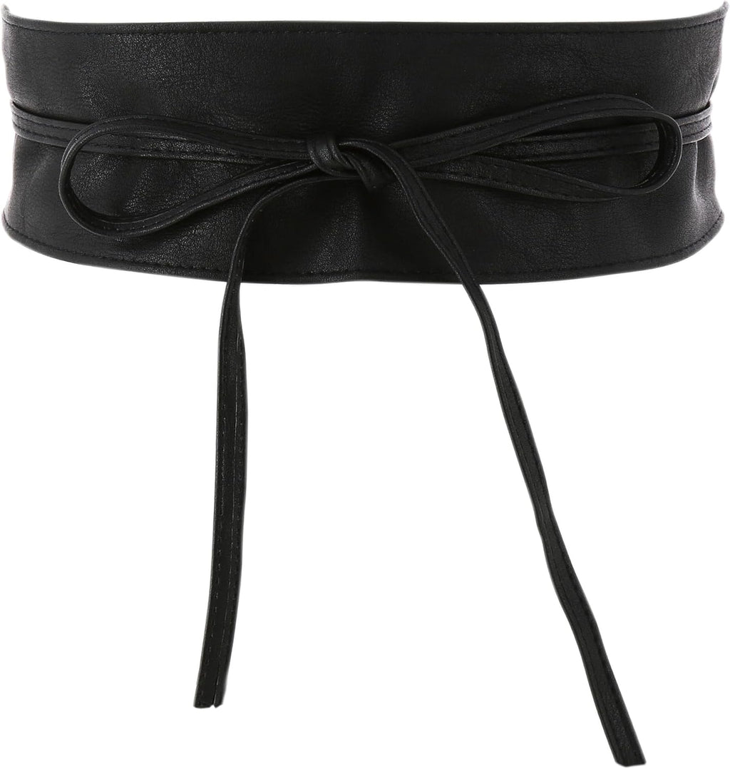 FASHIONGEN - Woman leatherette waisband Obi Belt, MICA
