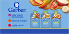 Gerber Stage 2 Baby Food, Organic Fruit Favorites Puree Pouches Variety Pack, No Added Sweetener, Baby Food Pouches, 9-Pack