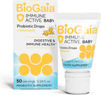 BioGaia Immune Active Baby Probiotic Drops + Vitamin D | for Babies & Toddlers 0-36 Months | Supports Digestive & Immune Health | Allergen, Dairy, Soy & Gluten Free | 50 Day Supply
