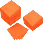 100 Pack Cocktail Napkin 2-Ply Dessert Napkins Folded 5 x 5 Inches Disposable Napkins for Dinner Wedding Birthday Party Bridal Anniversary Reception Event (100, Orange)