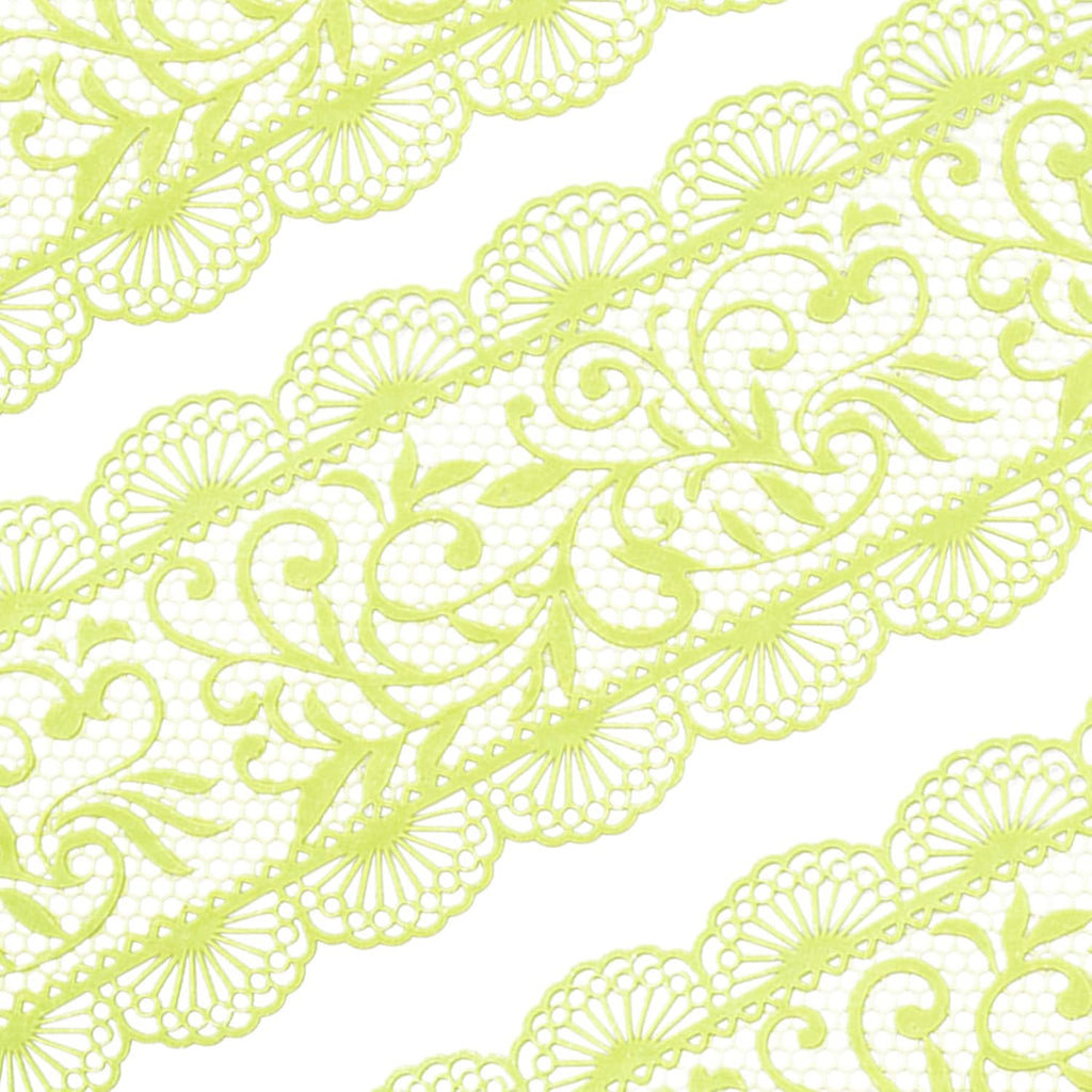Large Pre-Made Ready to Use Edible Cake Lace Scallop Trim Green 14-inch 10-Piece Set