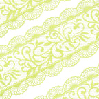 Large Pre-Made Ready to Use Edible Cake Lace Scallop Trim Green 14-inch 10-Piece Set