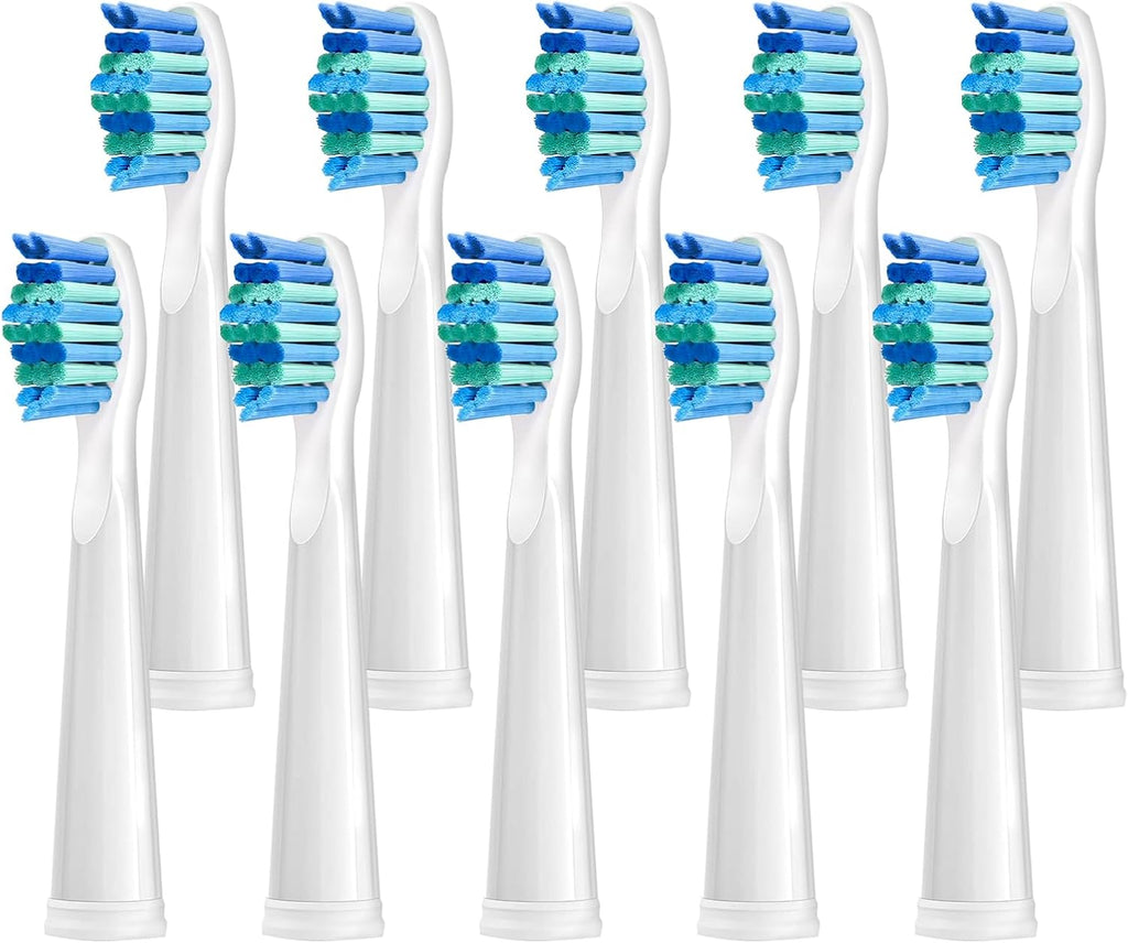 10 Pack Electric Toothbrush Replacement Heads Compatible with Fairywill FW-507/508/551/515/917/959/2011,FW-D1/D3/D7/D8,Toothbrush Replacement Heads Compatible with SEAGO 958/2316/SGKIDS-2303