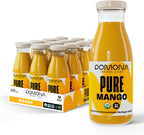 Pomona Organic Juices Pure Mango Juice, 8.4 Ounce Bottle (Pack of 12), Cold Pressed Organic Juice, Non-GMO, No Sugar Added, Not from Concentrate, Gluten Free, Kosher Certified, Preservative Free