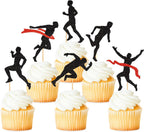 36 Pack Running Cupcake Toppers Sports Fitness Cupcake Picks Sports Health Fitness Theme Running Birthday Party Cake Decorations Supplies