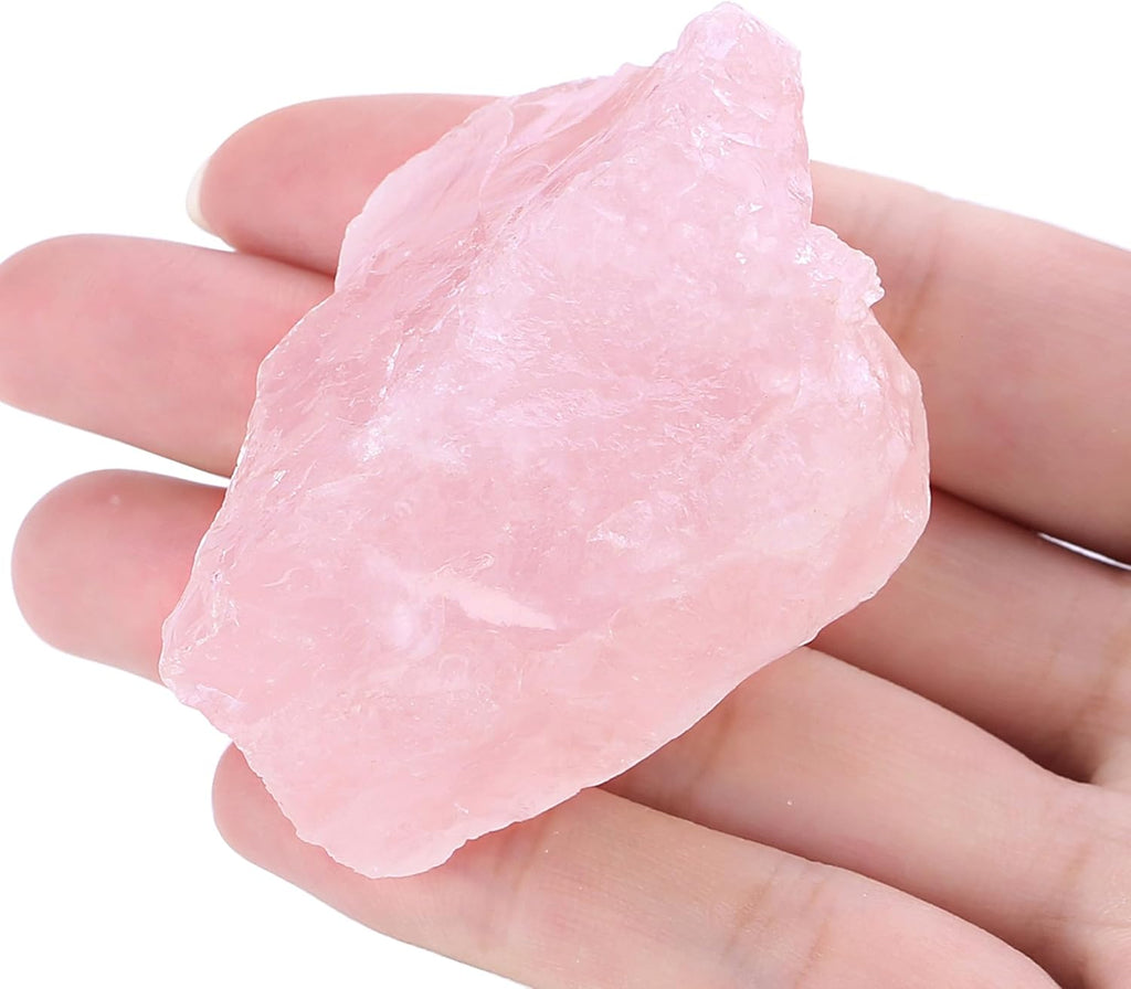 XIANNVXI Rose Quartz Crystals 1.8-2.2" Large Raw Crystals and Healing Stones Natural Rough Crystal Rocks for Decor Gifts Tumbling Cabbing Polishing Fountain Rocks 1PCS