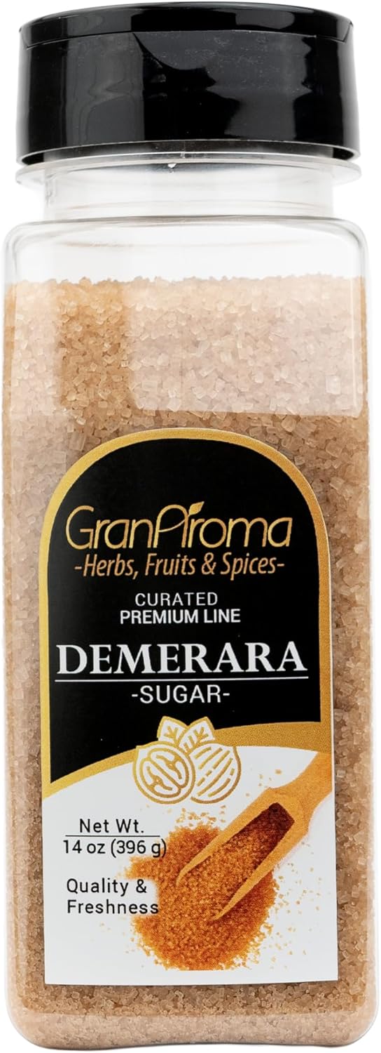 GranAroma Demerara Sugar, Sweets & Beverages, Cooking & Baking, Raw Crystals (14 Ounce)