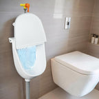 Wall Mounted Commercial Urinal With Hinged Cover Bathroom Washout Urinal for Men Plastic Urinals for Men Waterless Urinal Garage Urinal Urine Diverter Outdoor Urinal For Home Shed Backyard RV (white)