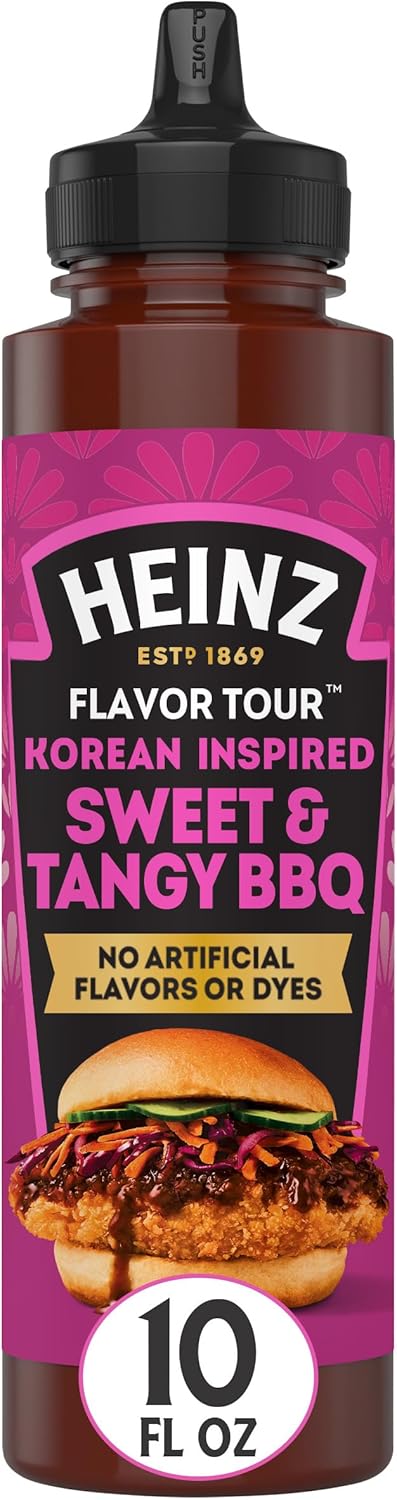 Heinz Flavor Tour Korean Inspired Sweet & Tangy BBQ Sauce, 10 fl oz Bottle