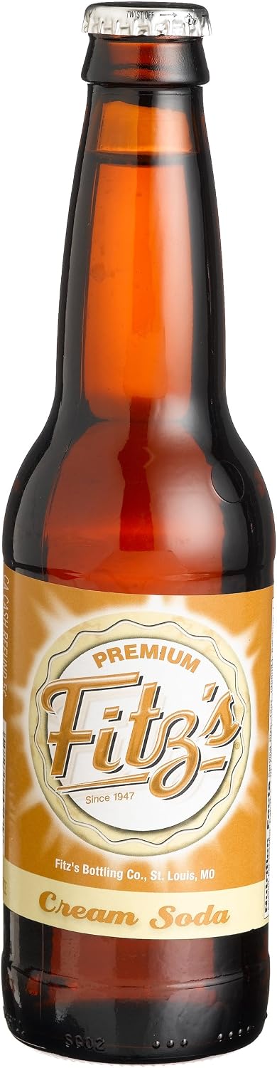 Fitz's CREAM SODA OF St. LOUIS MISSOURI - "It's creamy under the friendship arch", 12-Ounce Glass Bottle (Pack of 12)