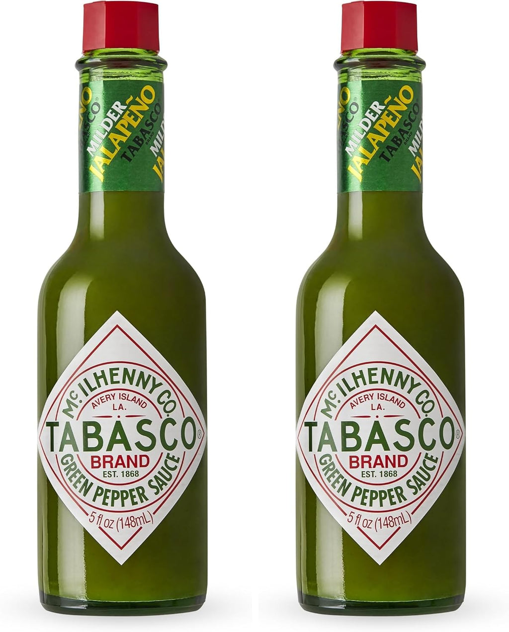 Tabasco Milder Green Pepper Sauce, 5 Ounce, 2 Count (Pack of 2)
