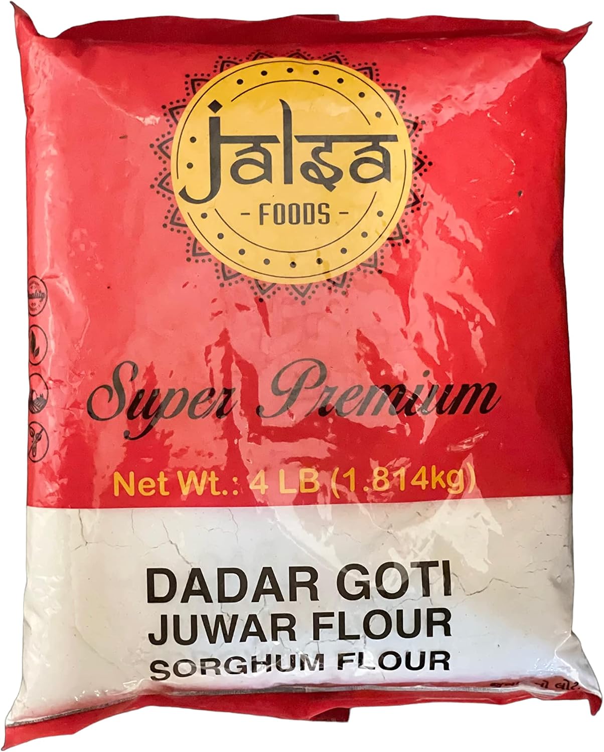 Jalsa Foods Dadar Goti Juwar Flour (Sorghum Flour) 4LB (1.814 kg)