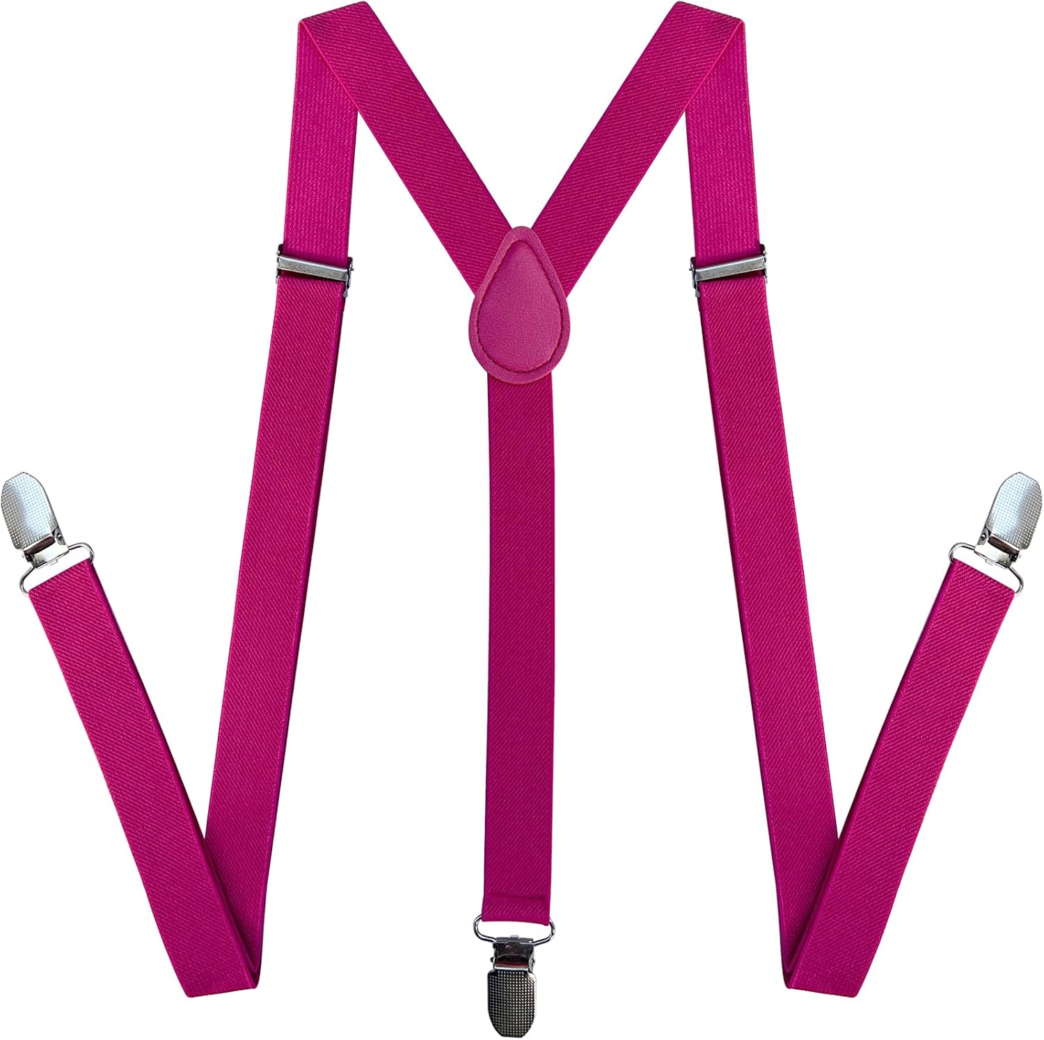 Suspenders for Men and Women Adjustable Elastic 1 inch Wide Leather Heavy Pants Strong Metal Clips Suspender Costume