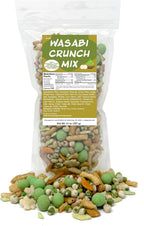 Wasabi Snack Mix – Wasabi Peas, Peanuts & Asian Rice Crackers – Spicy Crispy Oriental Snack Blend, Rigato Mix, Savory Party Snacks, Resealable Bag, 14 oz