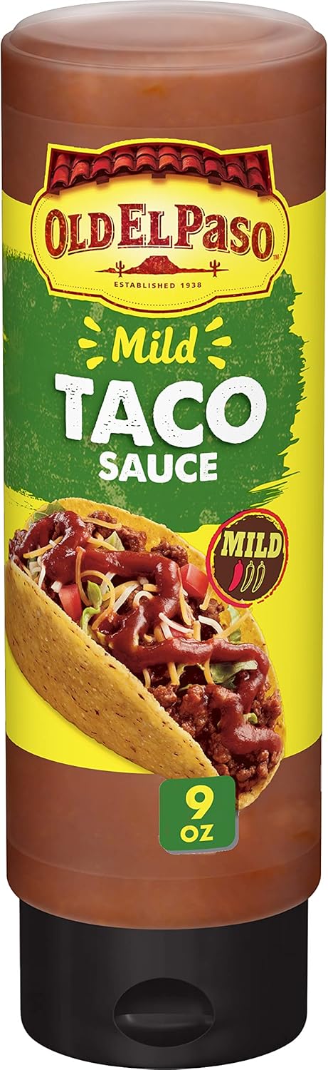 Old El Paso Taco Sauce, Mild, Squeeze Bottle, 9 oz.