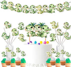 Complete Crocodile Party Set - Includes Cake Toppers, Cupcake Toppers, Banner, and Centerpieces for Jungle-Themed Kids Birthdays and Baby Showers