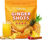 Juicing Ginger Shots, Pineapple Ginger Turmeric Drink with Vitamin C, Zinc & lron, Superfood Juice Powder for Immunity & Digestion Support, 30 Servings (Pineapple and Ginger)