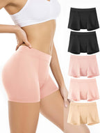 TIICHOO Incontinence Underwear for Women Washable Leak Proof Boxers Bladder Protective Boyshorts 5 Pack
