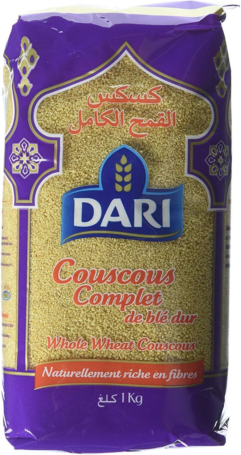 Dari Premium Moroccan Couscous (Whole Wheat), 2.2 Pound (1.0 Kg)