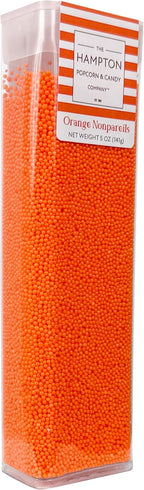 Orange Nonpareils Sprinkles 5 oz, Sprinkles For Cake Decorating, Baking, Ice Cream & More, The Hampton Candy Company
