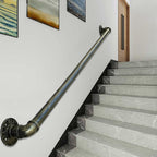 MObyat 30-600Cm Handrail Stairs Bronze Stairs Banister Handrail Indoors Outdoors Grab Bar Railing Complete Kit, Wall Mounted Handrails Railings/3.3Ft/1M