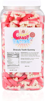 Sarah's Candy Factory Dracula Teeth Gummy Candy in Jar, 5 Lbs