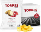 TORRES Selecta Gourmet Potato Chips - Small Batch Artisan Kettle Chips - Iberian Ham - 4.41 oz. (Pack of 6)