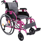 Wheelchair Ultralight Folding Transport Chair for Adults Outdoor Sports Portable Attendant Self Propelled Wheelchair Lightweight Mobility Device for The Elderly Disabled Can Bear 200kg wheelchairs