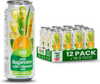 VINUT 100% Sugarcane with Calamansi Juice, No Added Sugar, Not From Concentrate, 16.9 fl oz (500 mL) Can, Pack of 12
